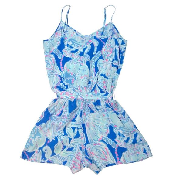Lilly Pulitzer Deanna Romper Bay Blue Pink Into The Deep
Size S - Picture 2 of 8